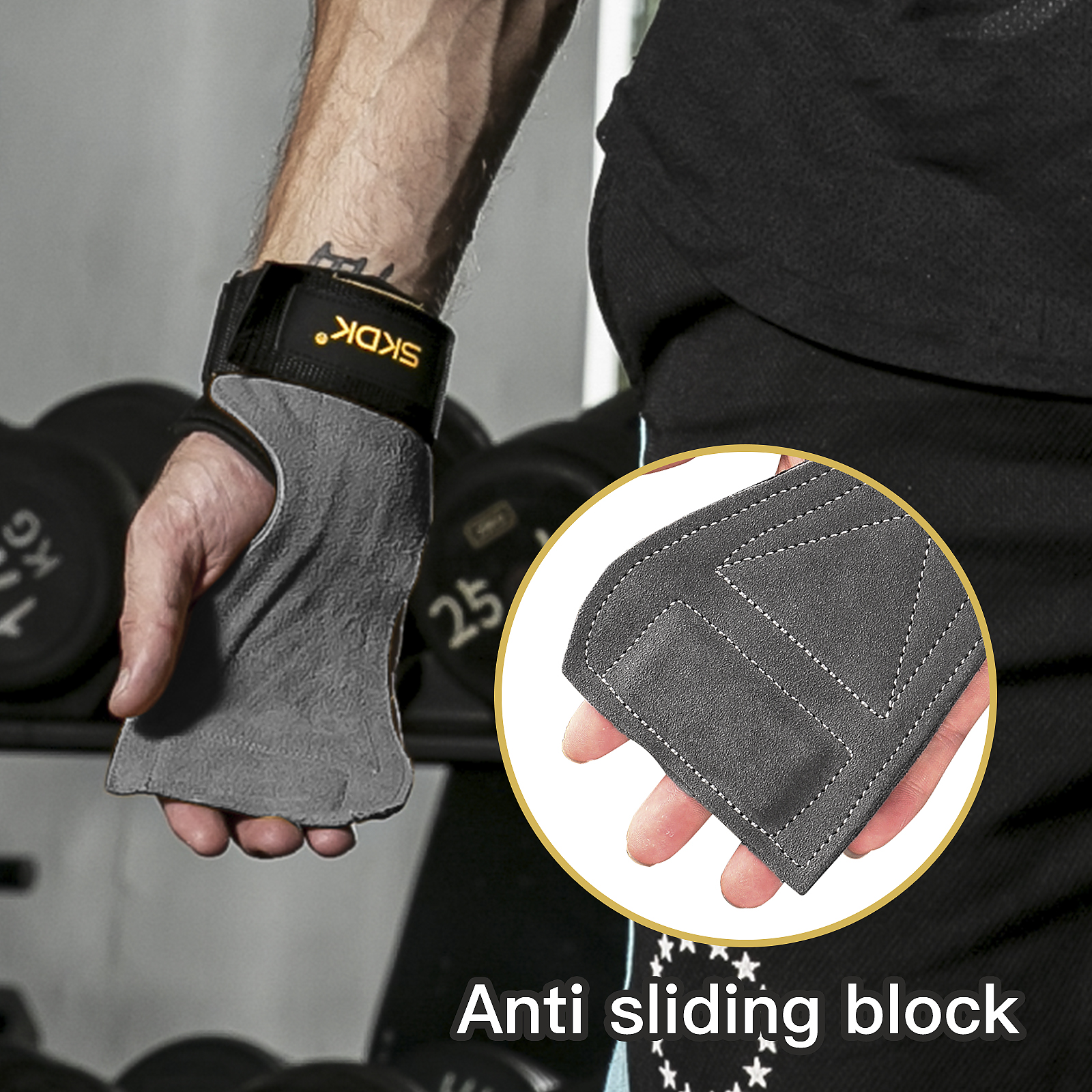 SKDK Gym Grips Palm Guards Cow - Best Crossfit Gear recension och pris