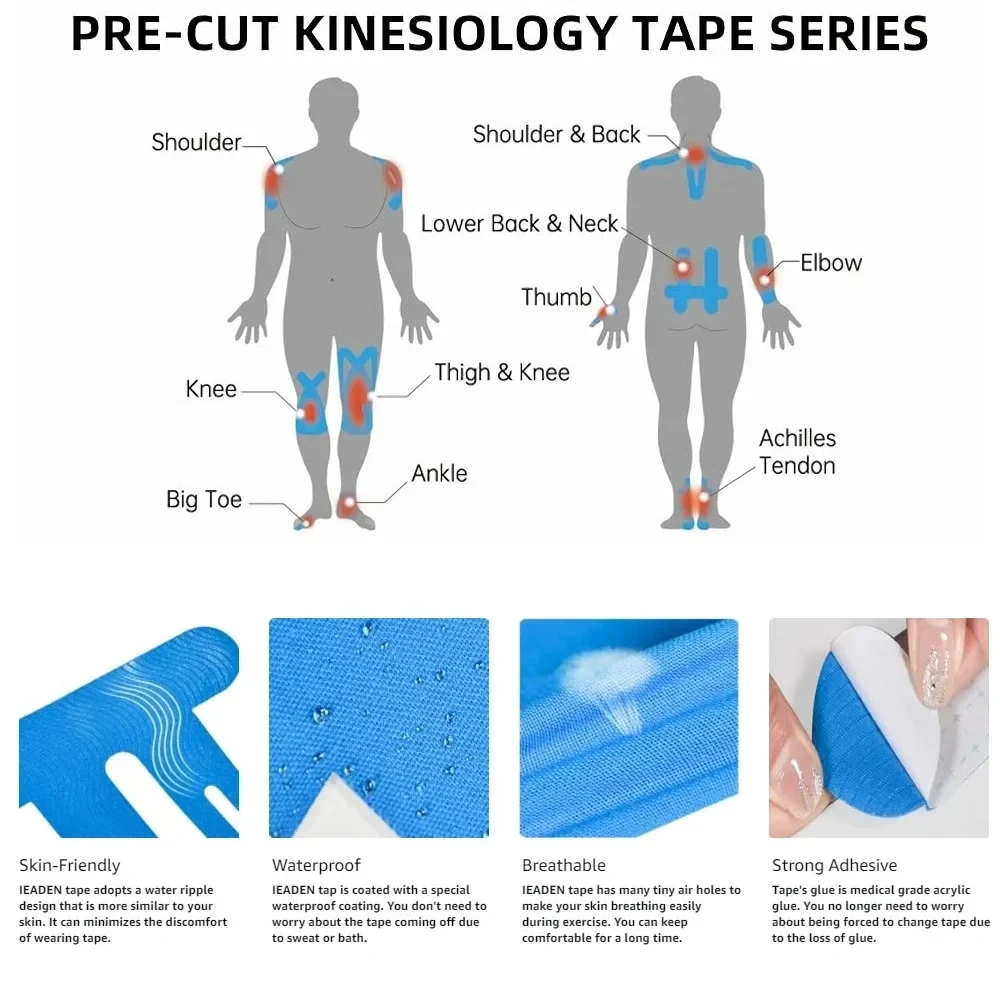 10PCS Precut Kinesiology Tape  - Finger Tape Athletic recension och pris