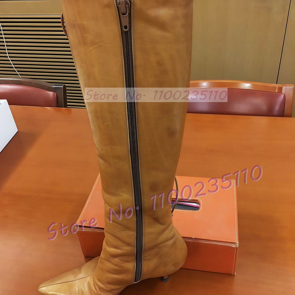 Tan Cross Tied Knee High Boots - Crossfit Outfit recension och pris