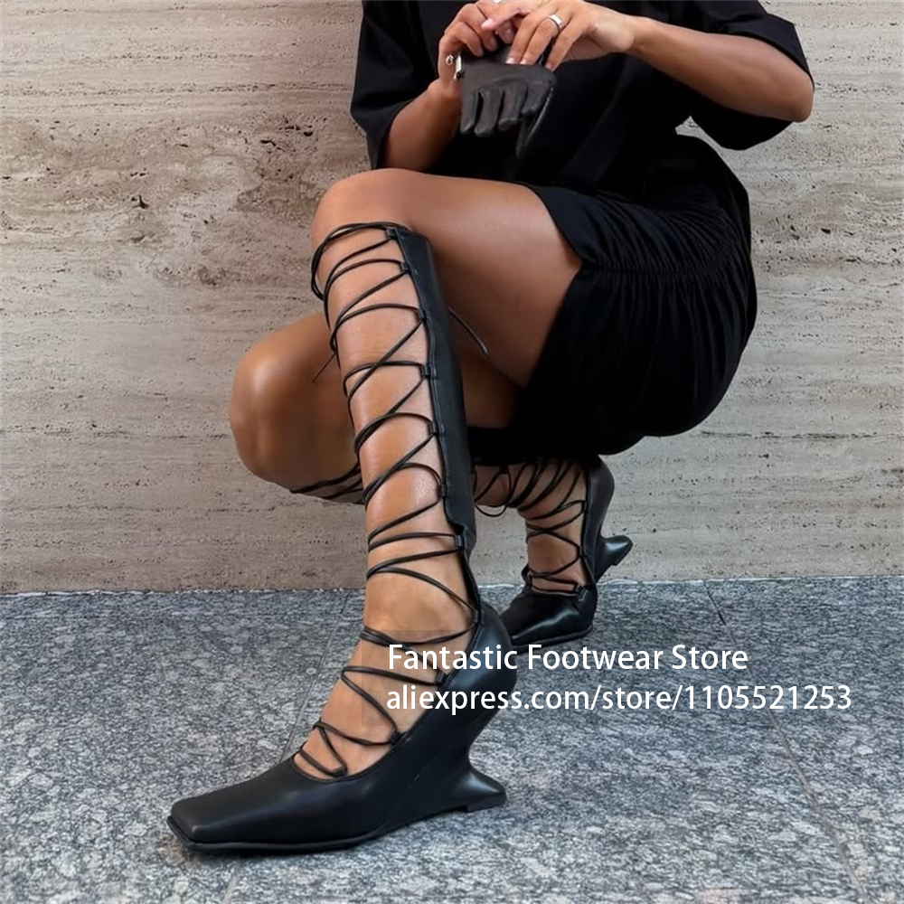 Square Toe Sculpted Wedge Heel - Crossfit Outfit recension och pris