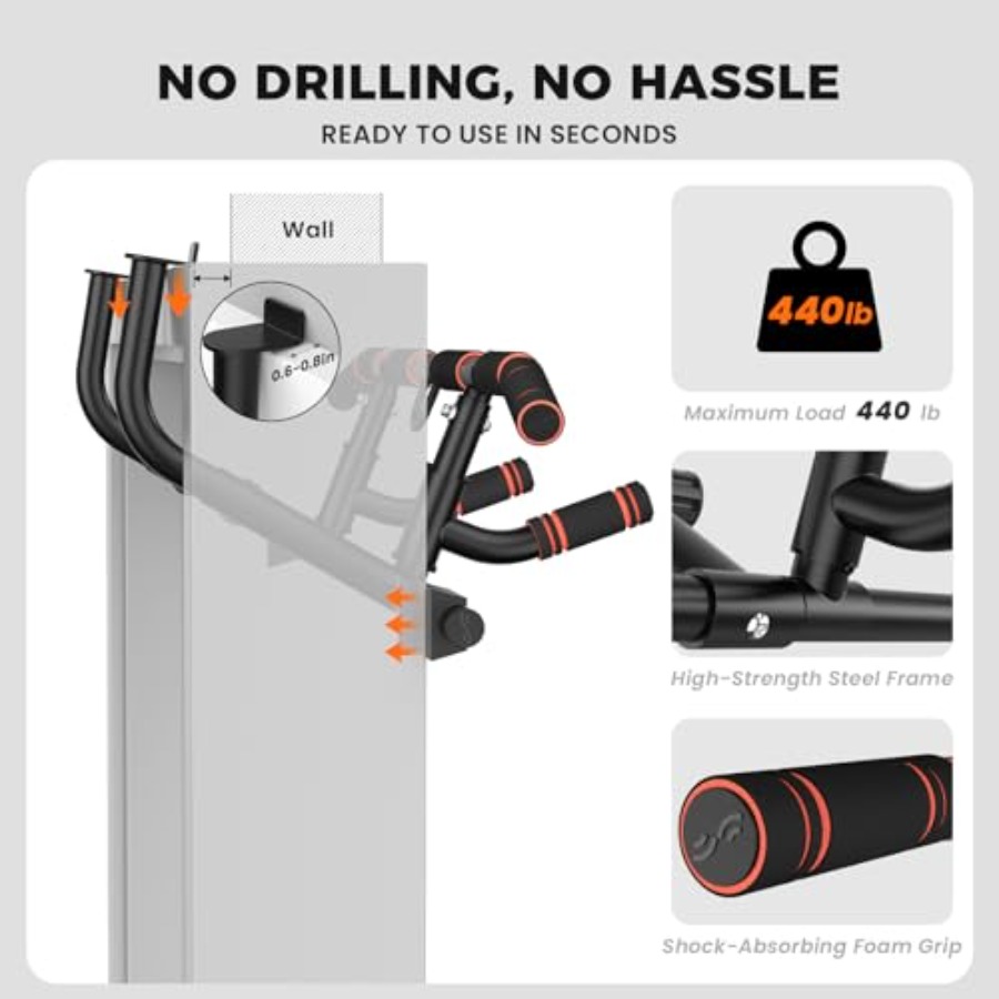 Doorway pull-up bar for home g - Pull Up Bar Grip recension och pris