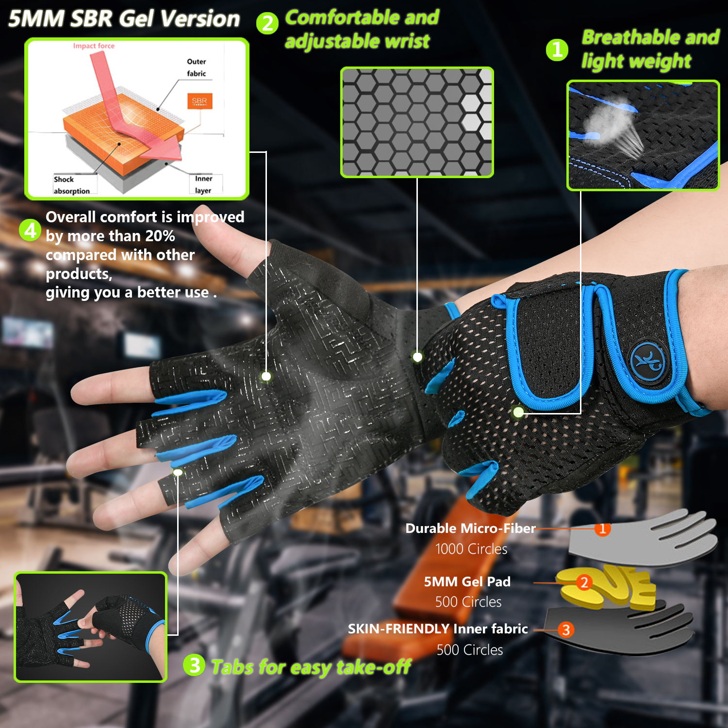MOREOK Gym Gloves Breathable A - Best Crossfit Gear recension och pris