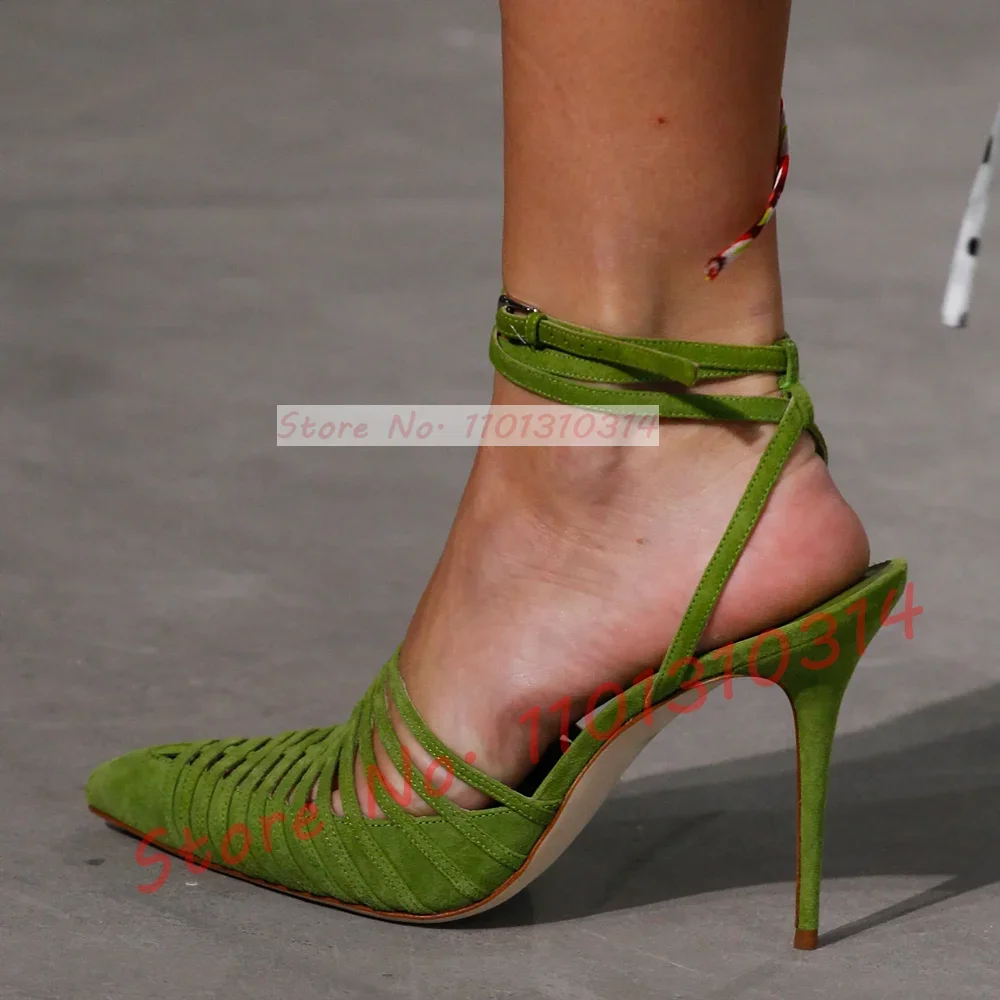 Green Vegan Suede Strappy Sand - Crossfit Outfit recension och pris