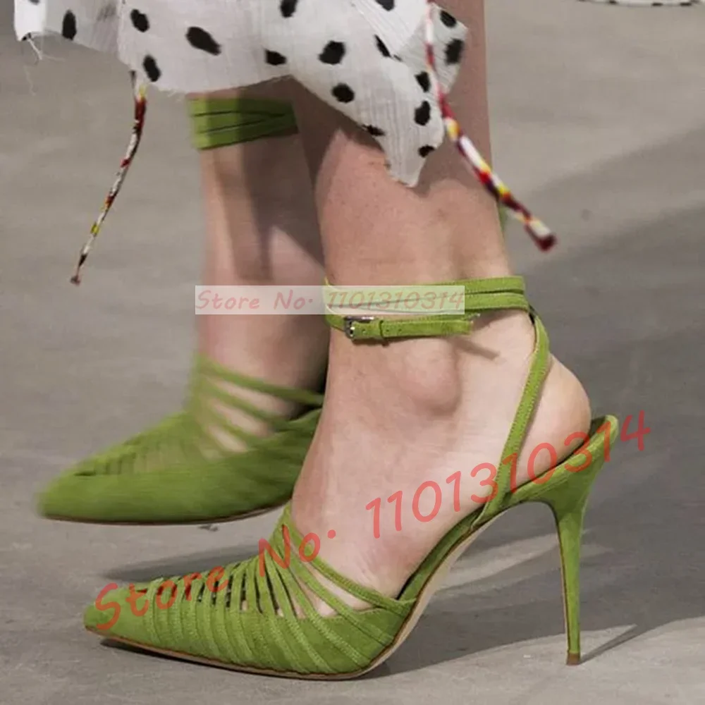 Green Vegan Suede Strappy Sand - Crossfit Outfit recension och pris